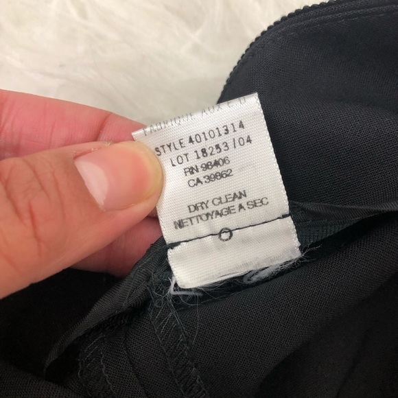 Theory- Black Pencil Skirt bow ribbon belt hem - Picture 11 of 13